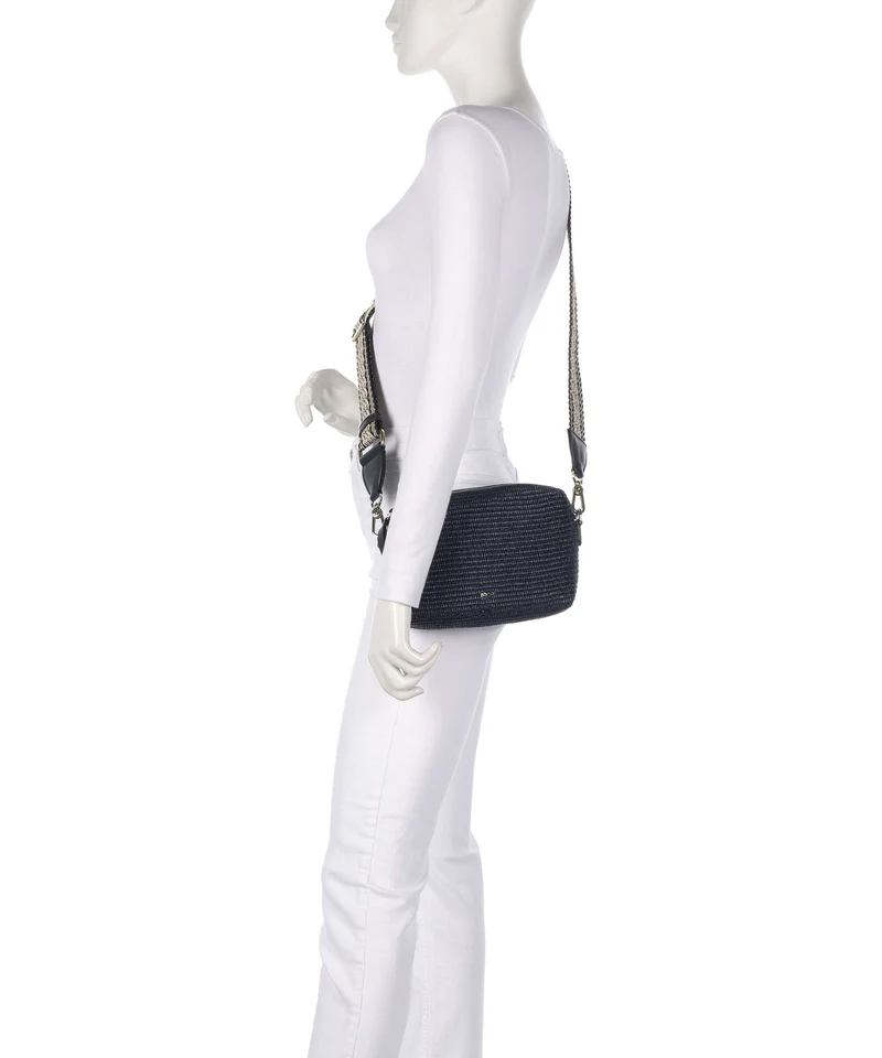 Abro Raffia Kaia Umhängetasche navy
