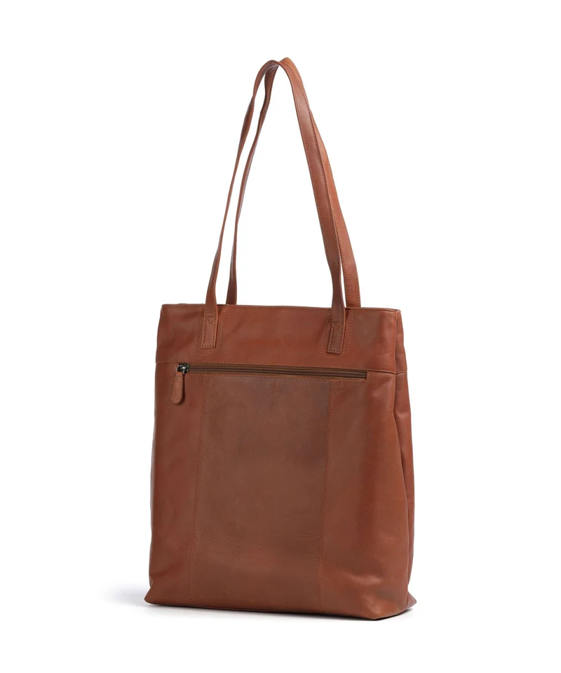 The Chesterfield Brand Wax Pull Up Cow Solvia Shopper cognac