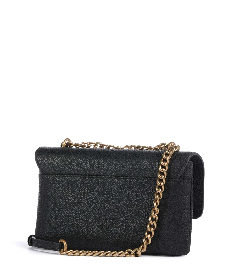 Pinko Love Soft Mini Schultertasche nero/antique gold