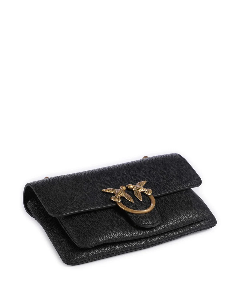 Pinko Love Soft Mini Schultertasche nero/antique gold