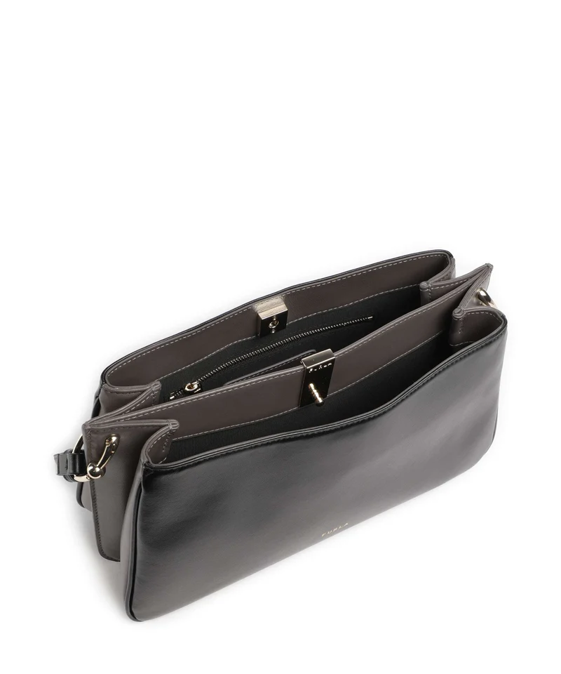 Furla Agata M Umhängetasche nero/urban gray