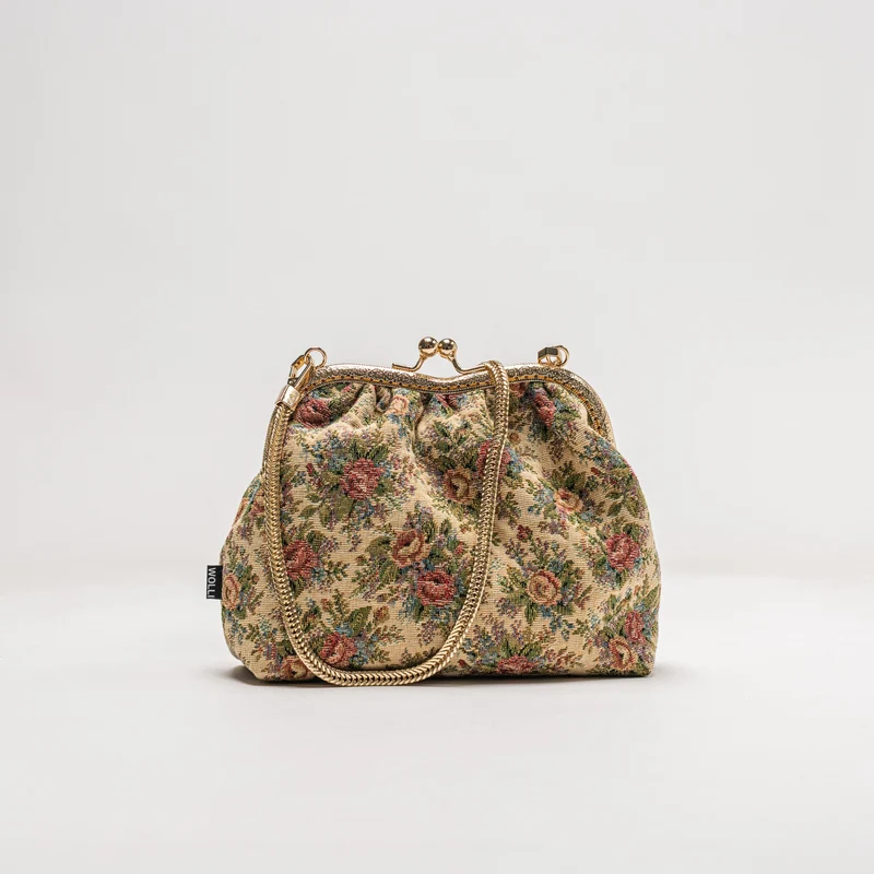 Clip-Bag Blumen gold
