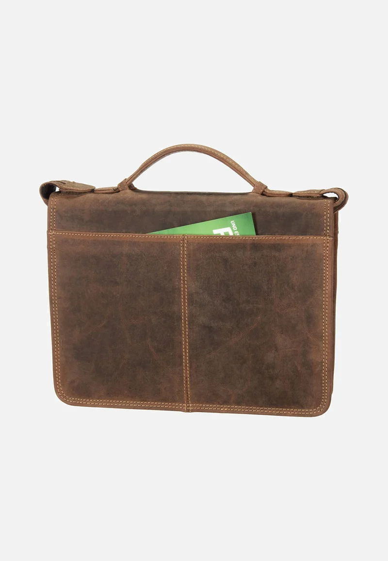 Vintage Business Planer Sattelbraun - Dokumentenmappe