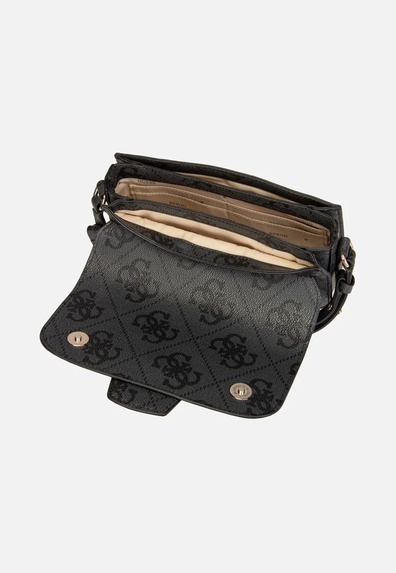 Janie Logo Conv Xbody Flap Coal Logo - Crossbody Bag