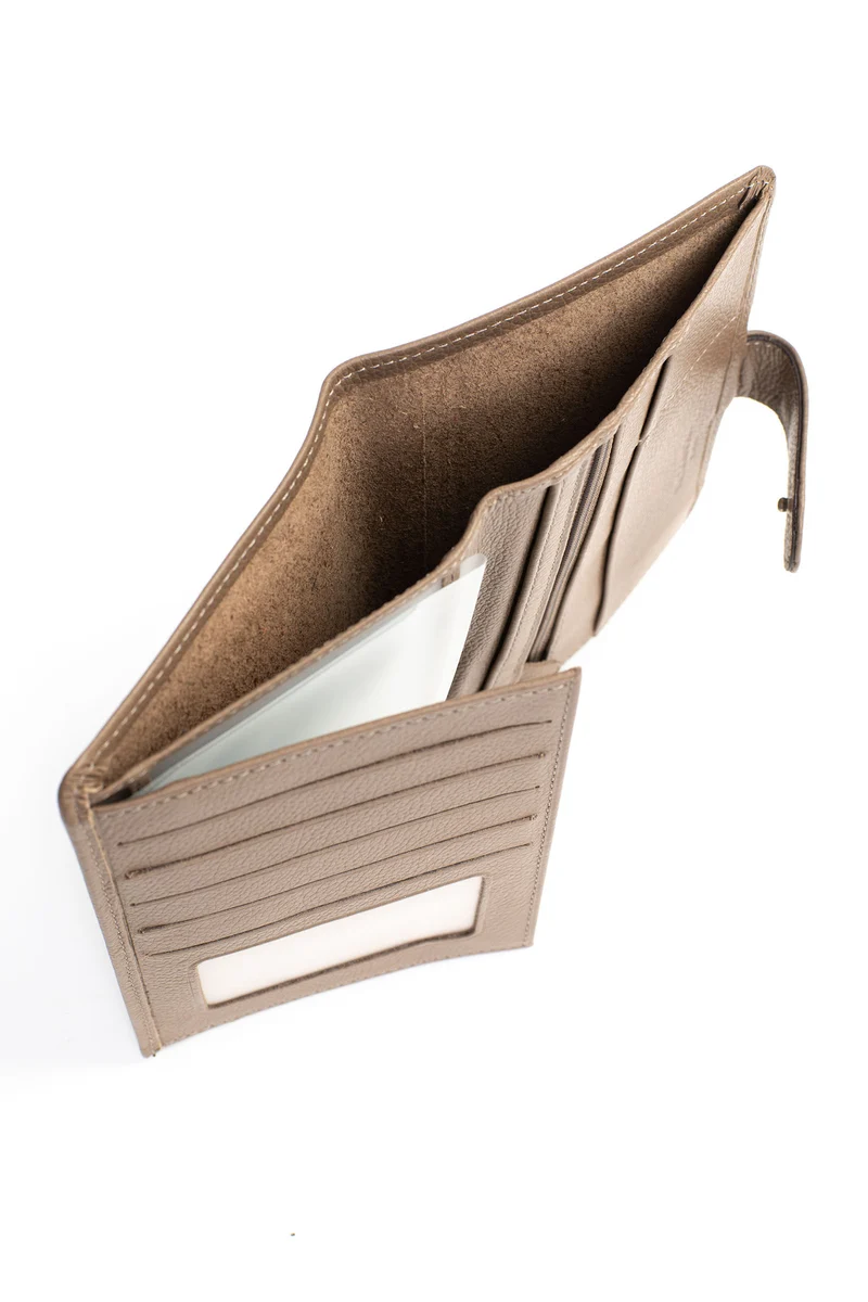 Portefeuille européen - 2 volets - Cuir