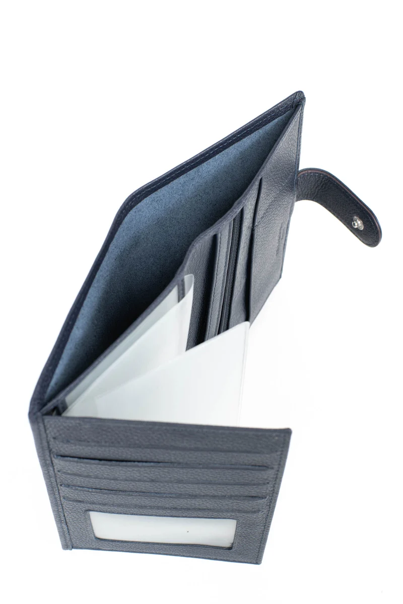 Portefeuille européen - 2 volets - Cuir