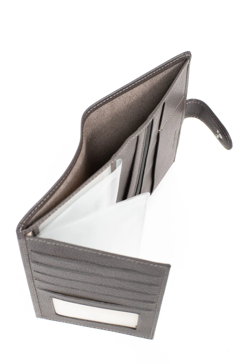 Portefeuille européen - 2 volets - Cuir