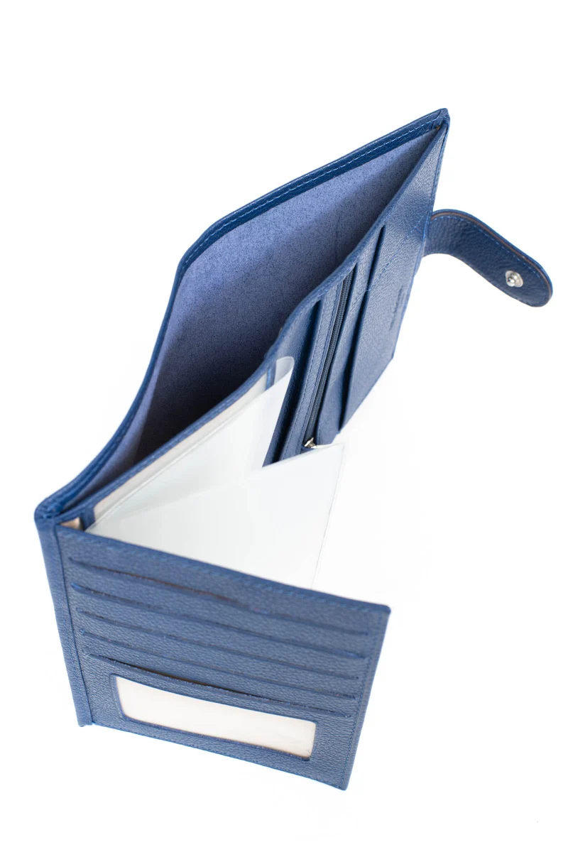 Portefeuille européen - 2 volets - Cuir