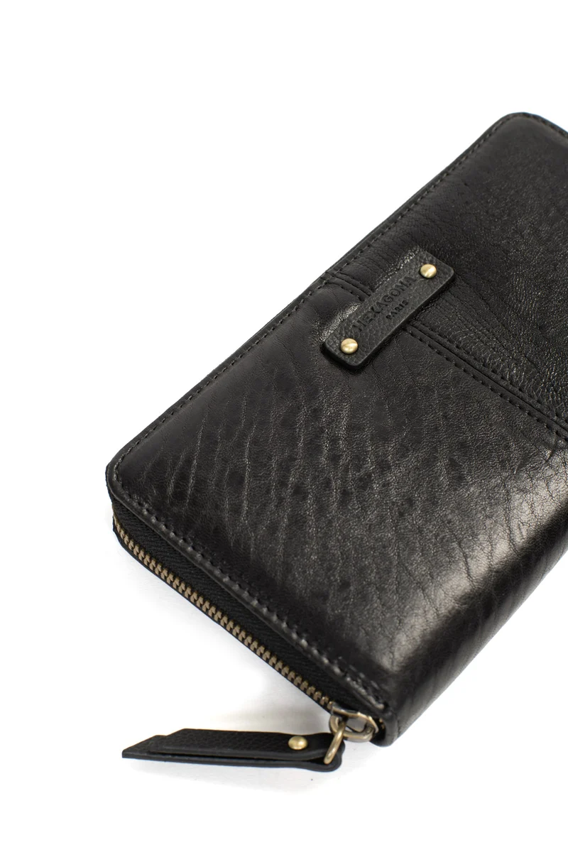 Portefeuille long - Stop RFID - Cuir