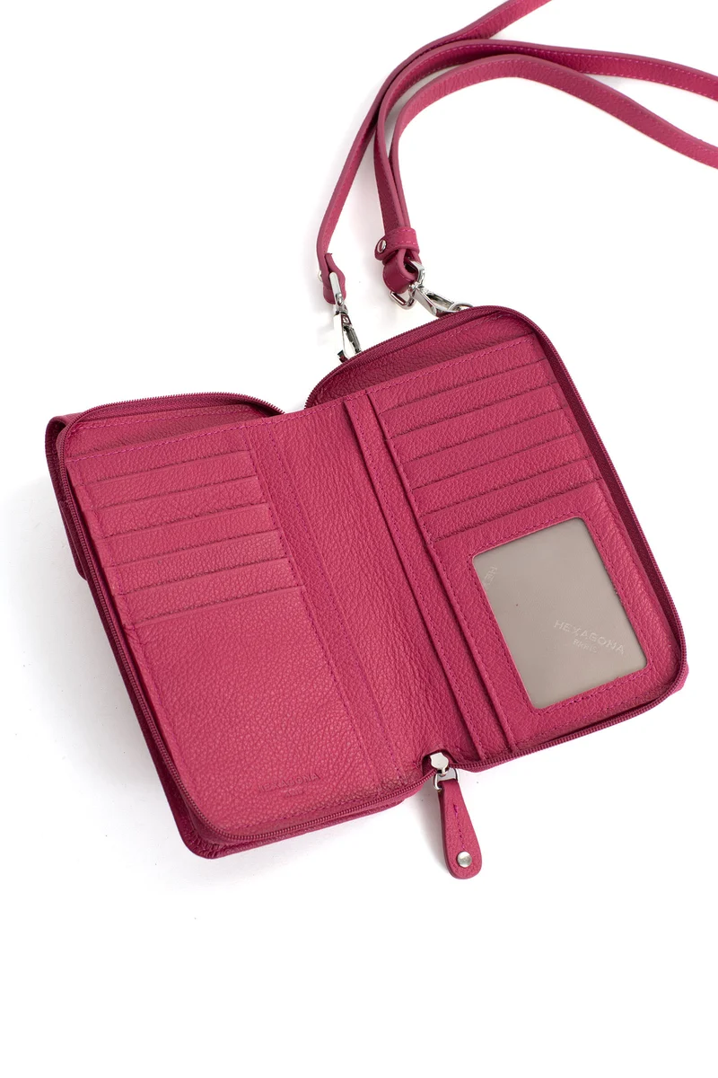 Pochette téléphone avec portefeuille - Cuir