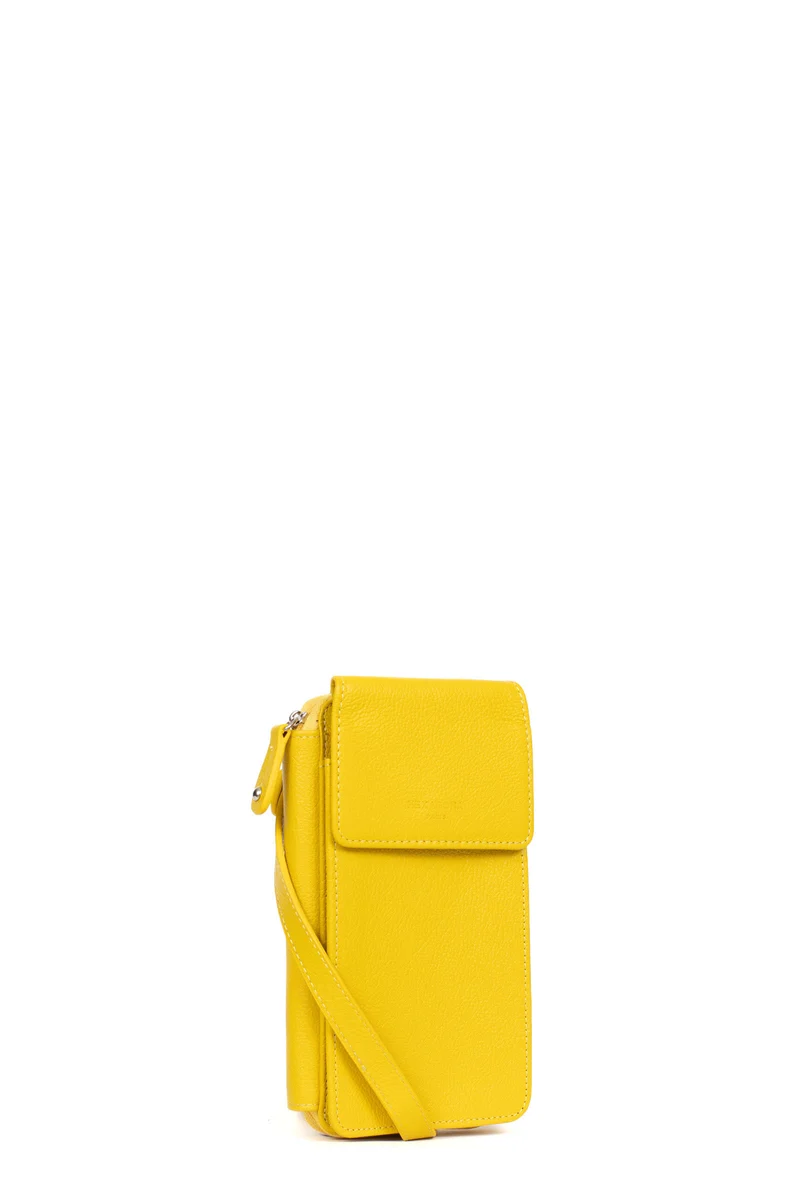 Pochette téléphone avec portefeuille - Cuir