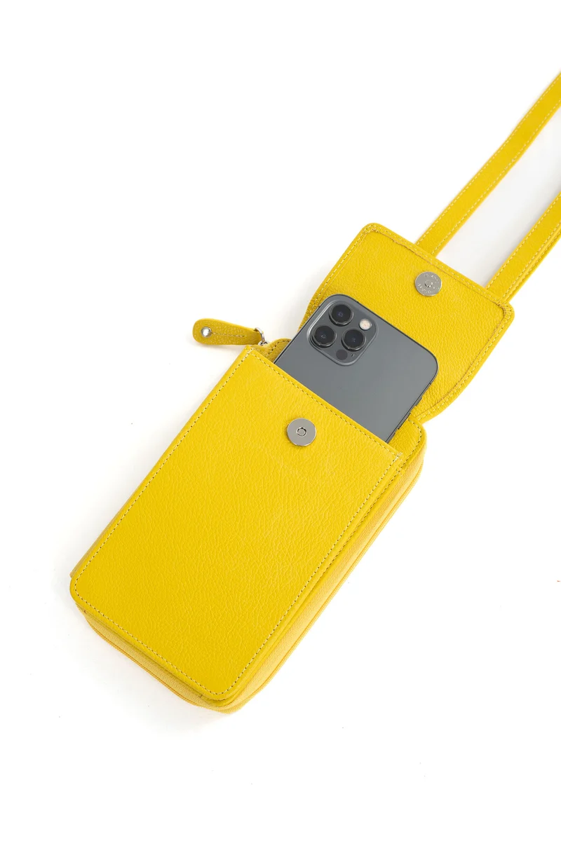 Pochette téléphone avec portefeuille - Cuir