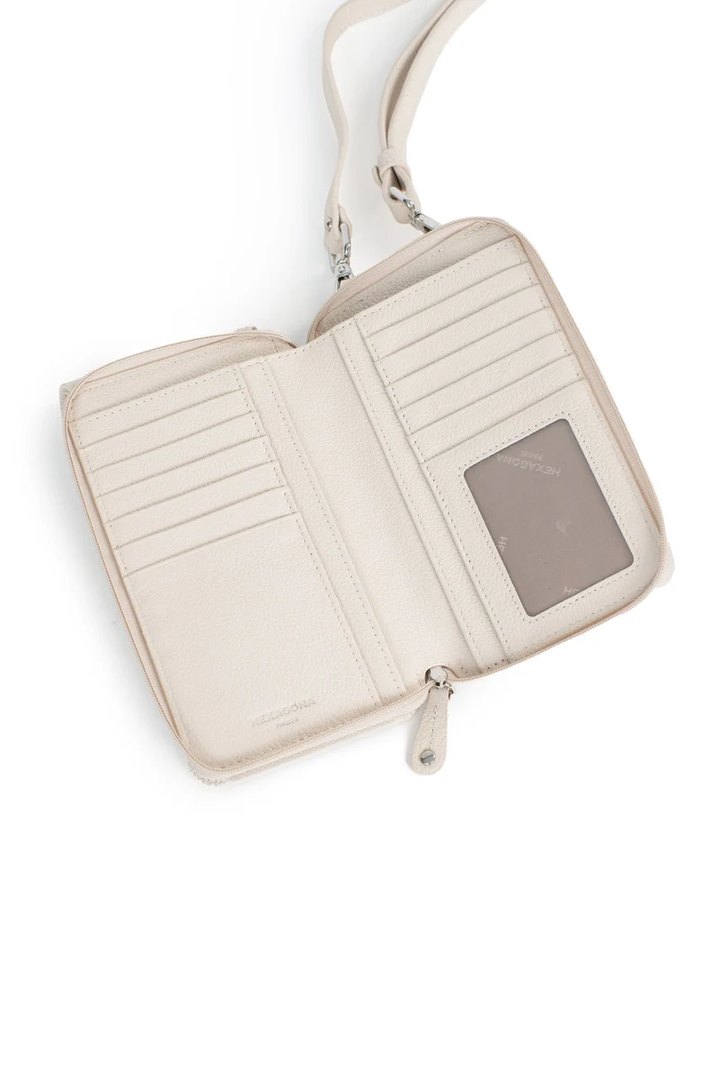 Pochette téléphone avec portefeuille - Cuir