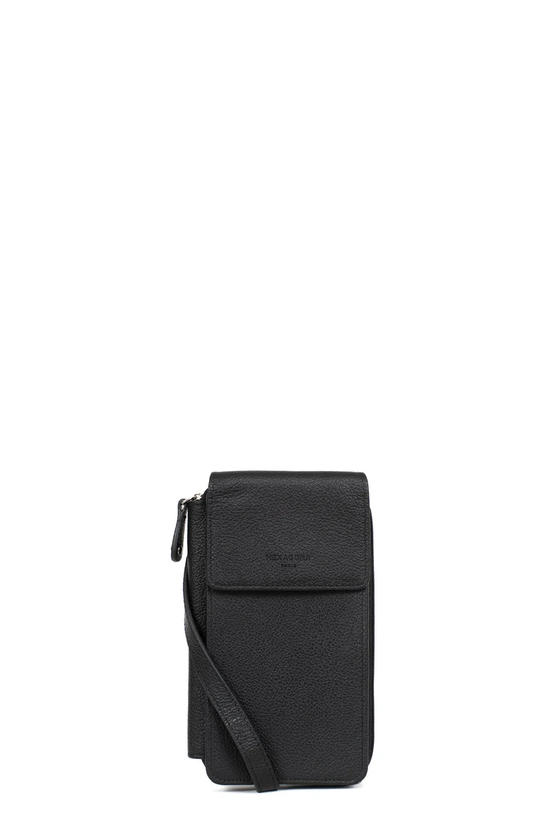 Pochette téléphone avec portefeuille - Cuir