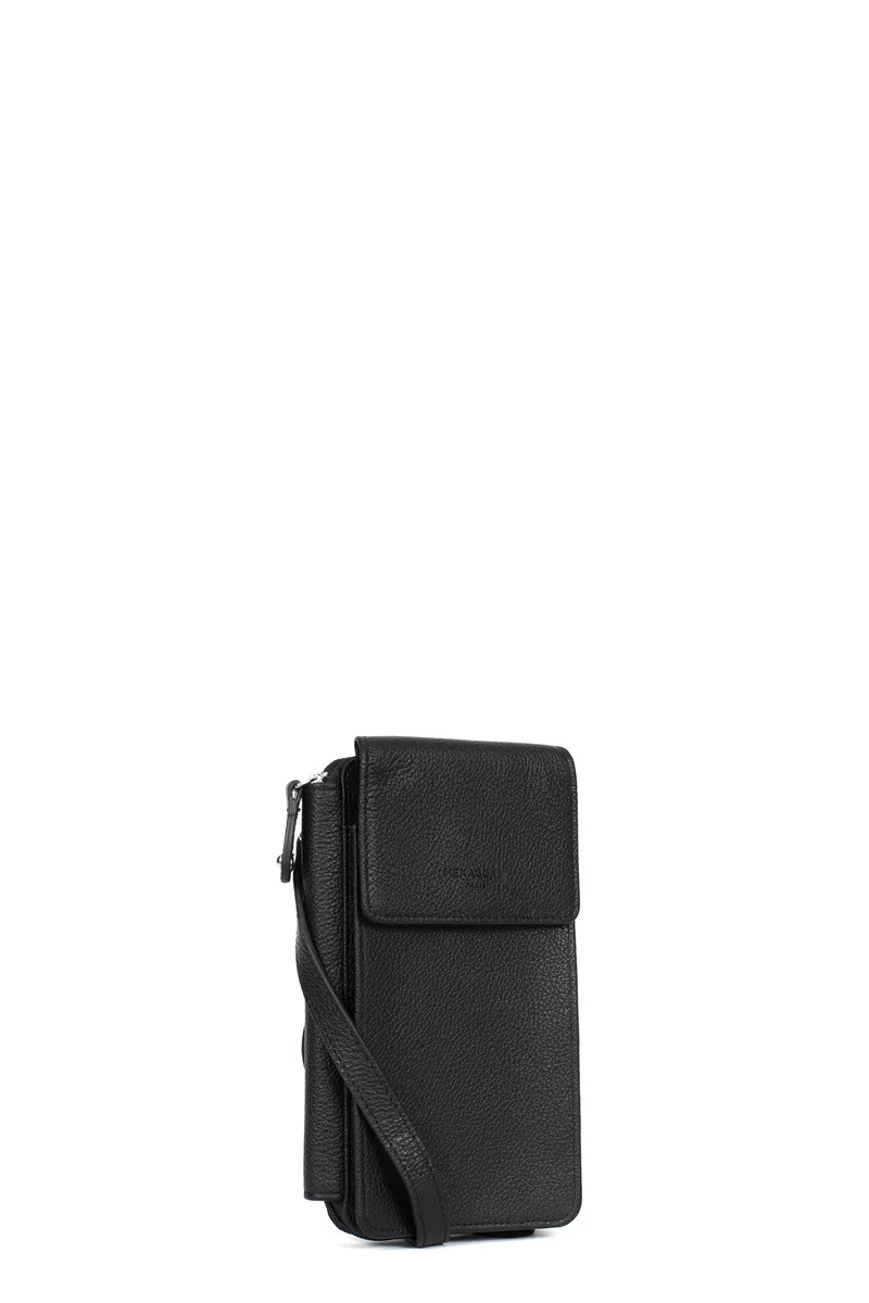 Pochette téléphone avec portefeuille - Cuir