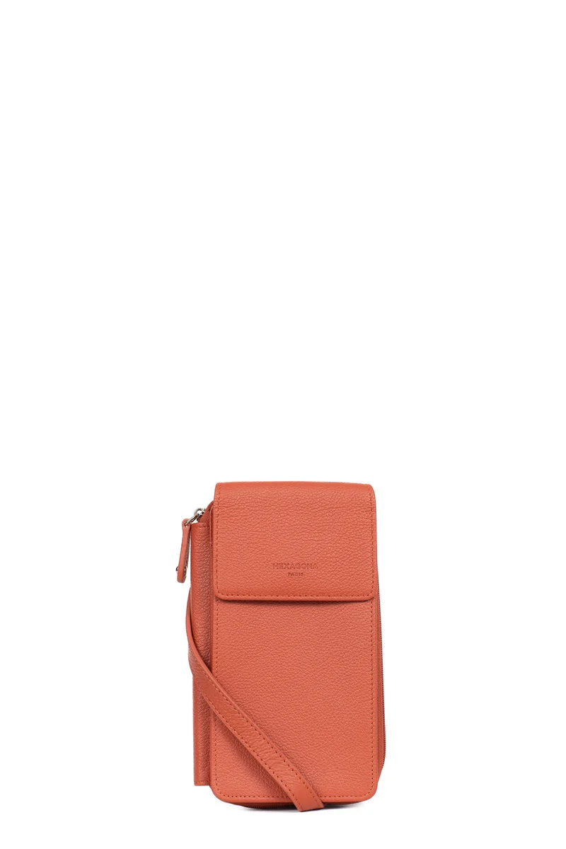 Pochette téléphone avec portefeuille - Cuir