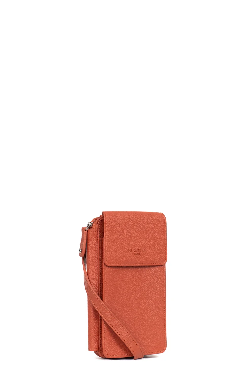 Pochette téléphone avec portefeuille - Cuir