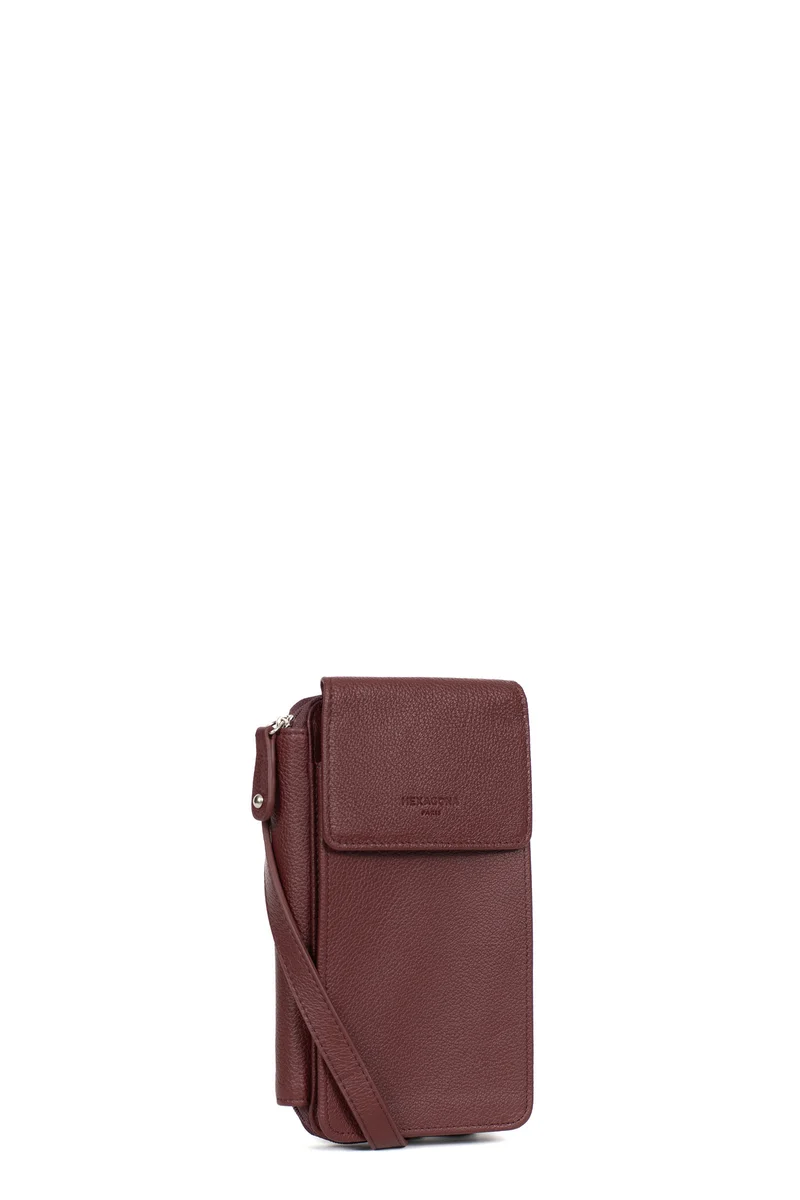 Pochette téléphone avec portefeuille - Cuir