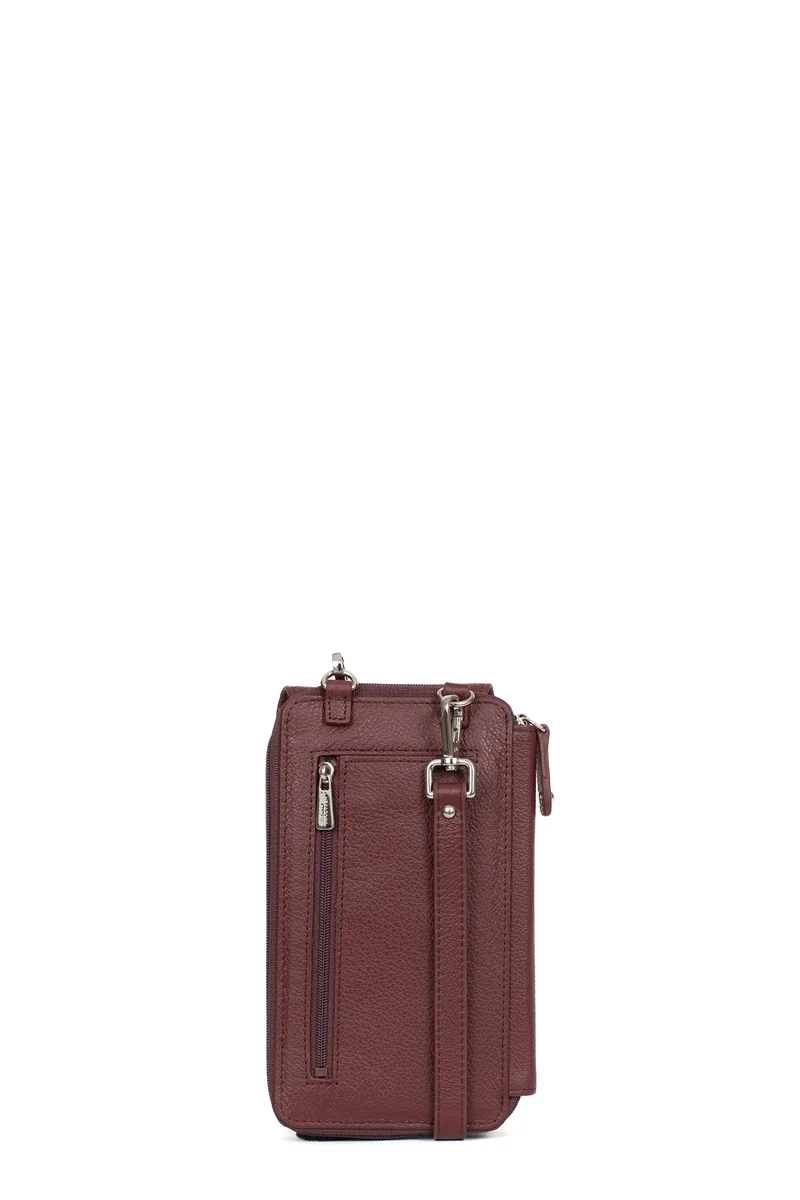 Pochette téléphone avec portefeuille - Cuir