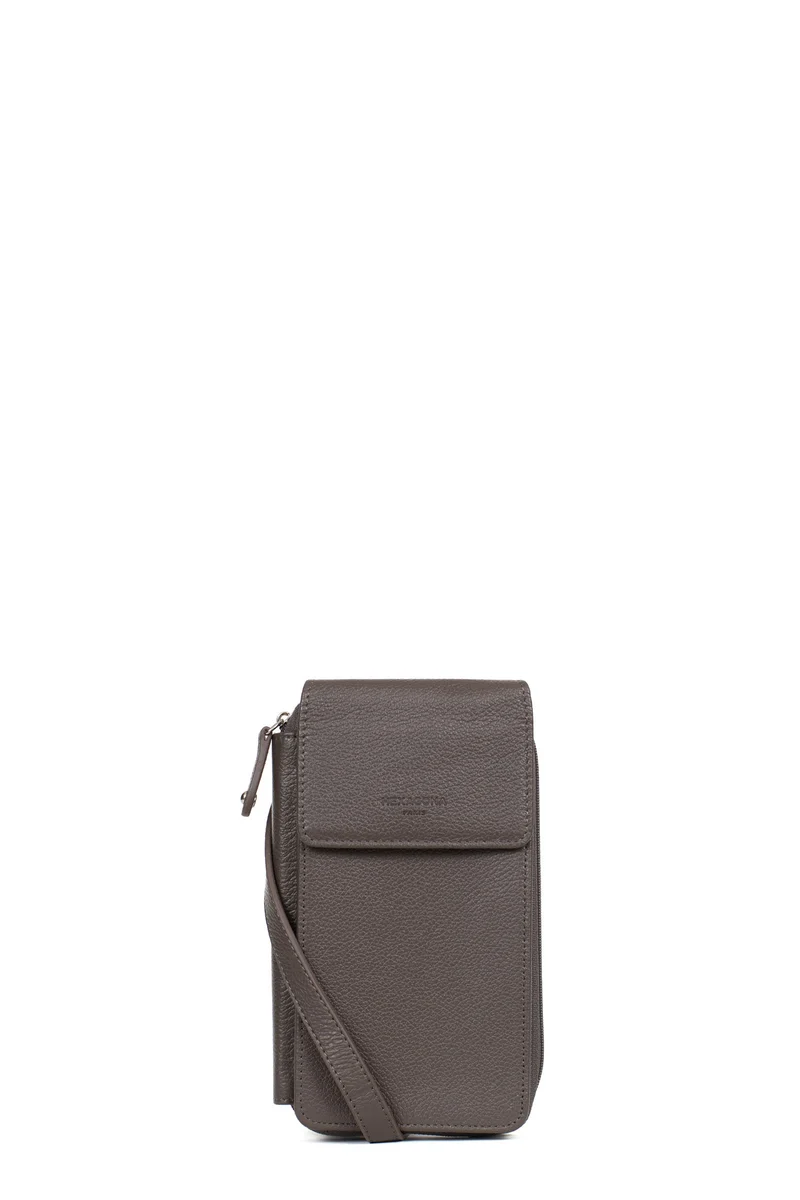 Pochette téléphone avec portefeuille - Cuir