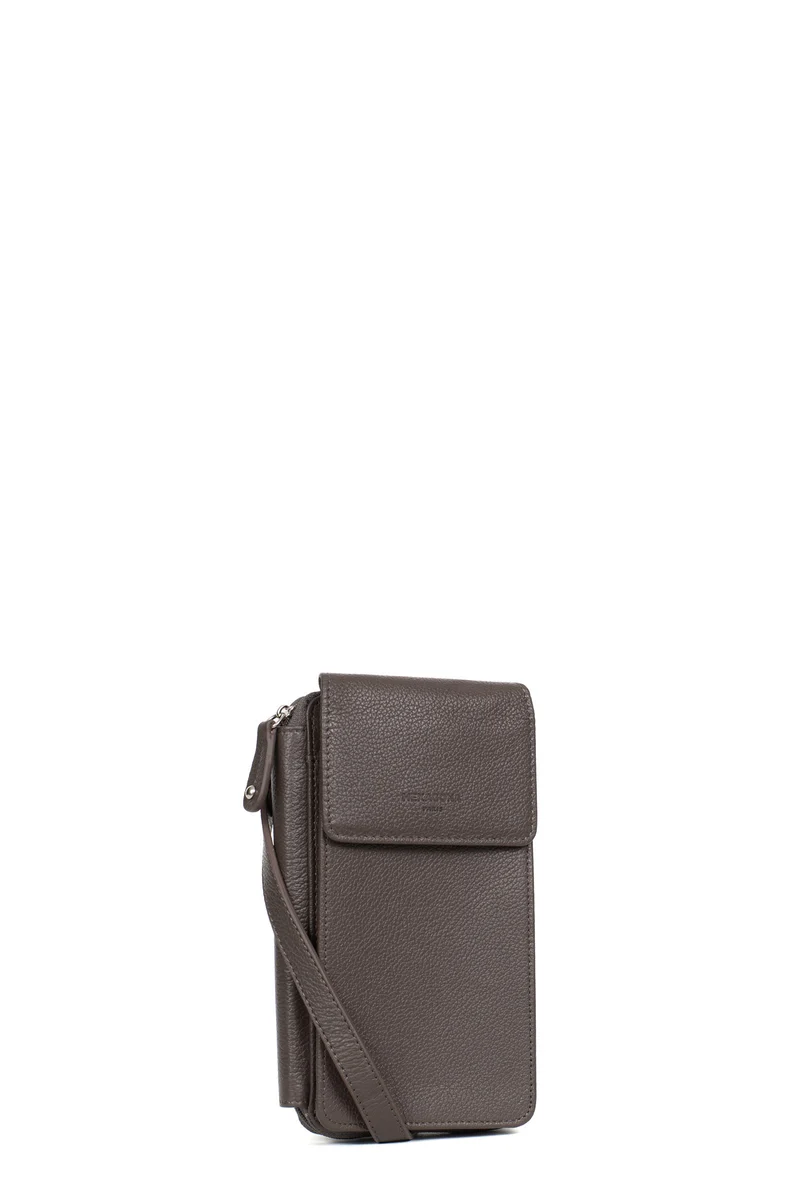Pochette téléphone avec portefeuille - Cuir