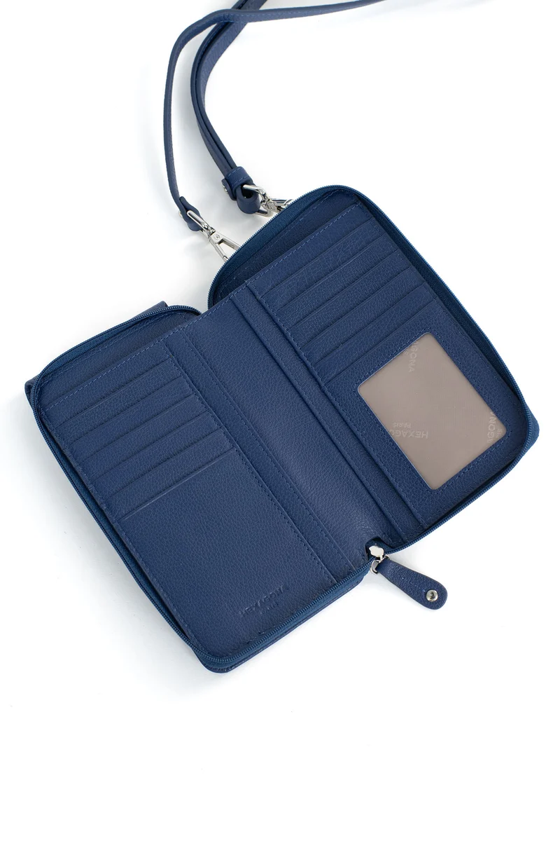 Pochette téléphone avec portefeuille - Cuir