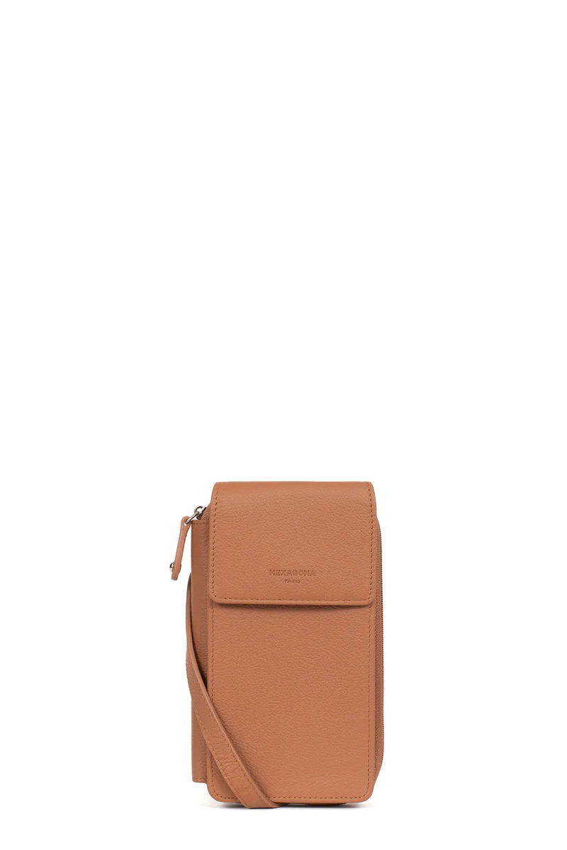 Pochette téléphone avec portefeuille - Cuir