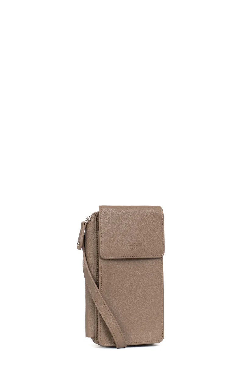 Pochette téléphone avec portefeuille - Cuir