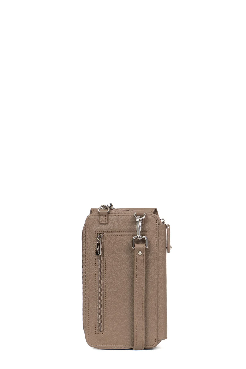 Pochette téléphone avec portefeuille - Cuir
