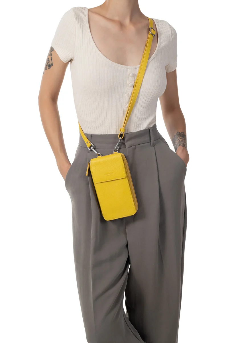 Pochette téléphone avec portefeuille - Cuir