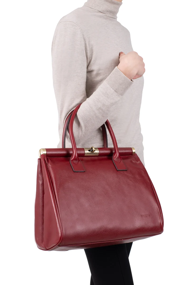 Sac porté main 2 poignées - A4 - Cuir