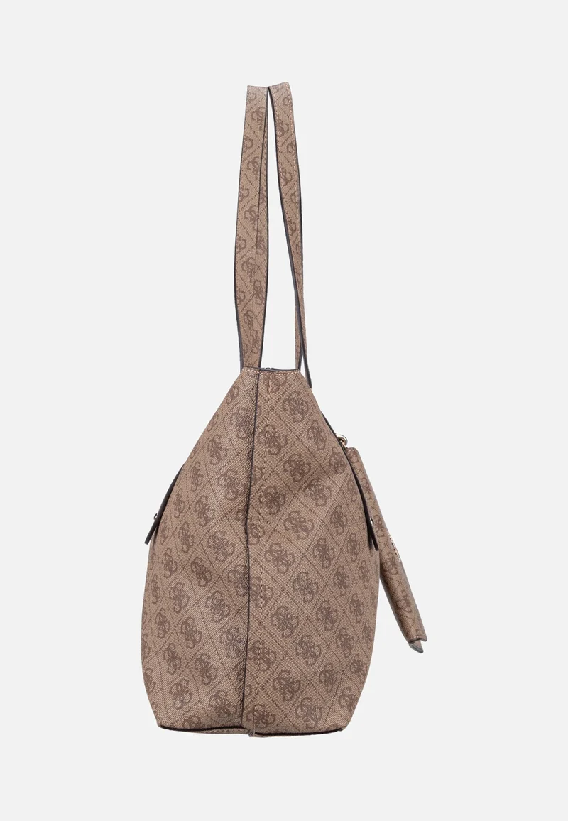 Brenton Top Zip Logo 48240 Latte Logo - Shopper