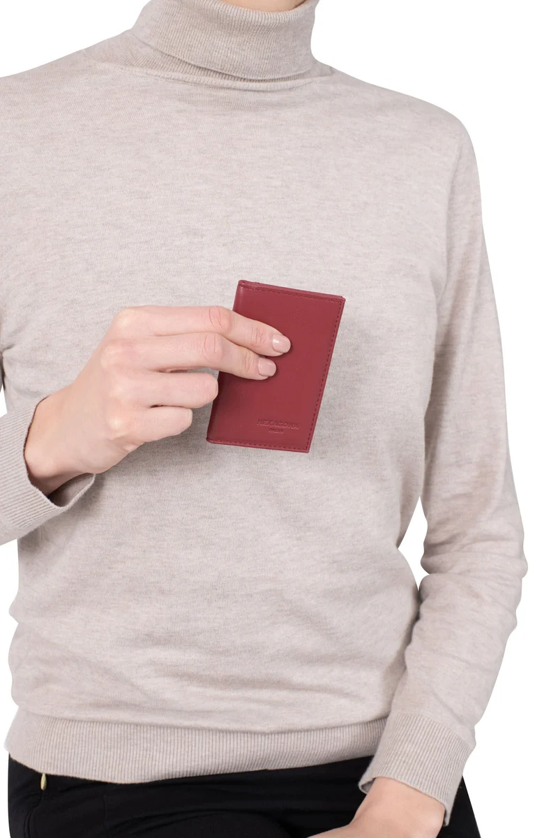 Porte-cartes - 1 volet - Cuir