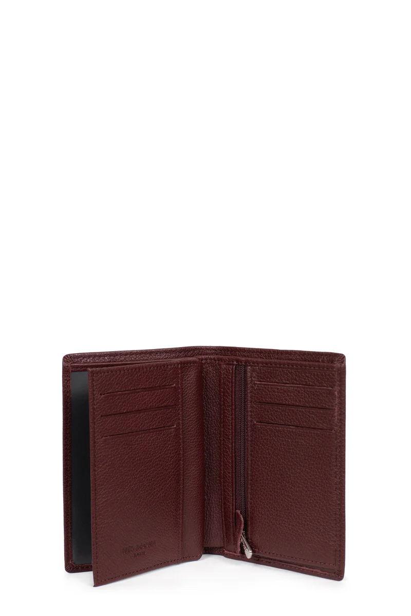 Portefeuille européen - 2 volets - Cuir