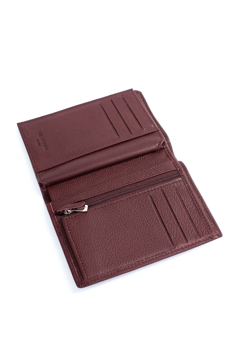 Portefeuille européen - 2 volets - Cuir
