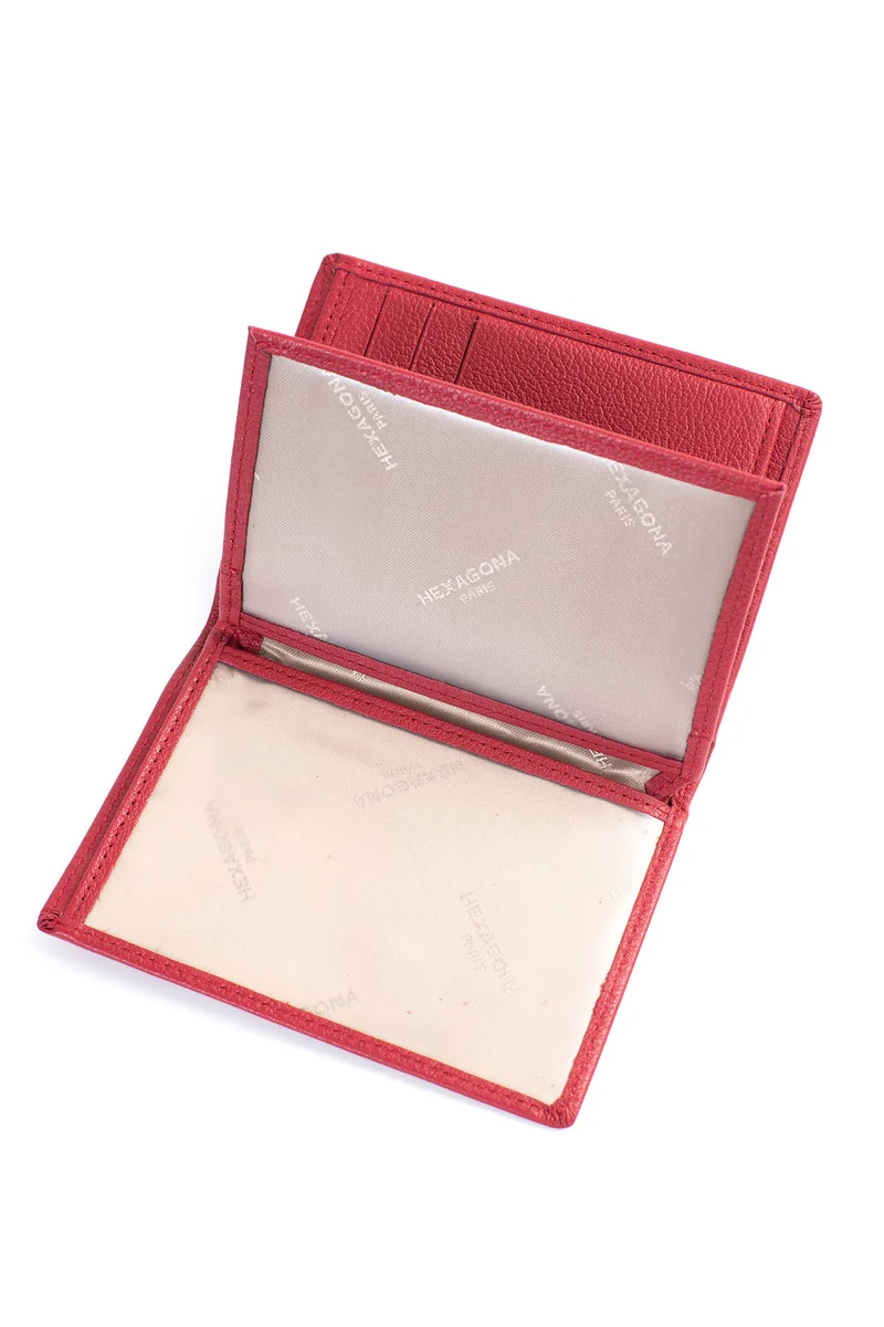 Portefeuille européen - 2 volets - Cuir