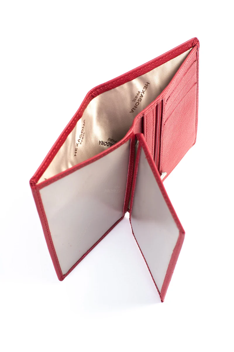 Portefeuille européen - 2 volets - Cuir