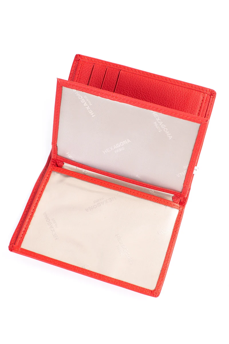 Portefeuille européen - 2 volets - Cuir