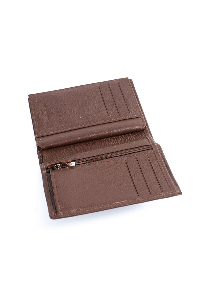 Portefeuille européen - 2 volets - Cuir