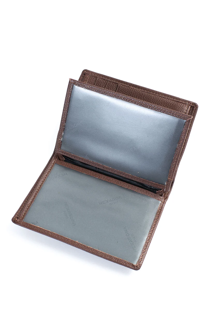 Portefeuille européen - 2 volets - Cuir