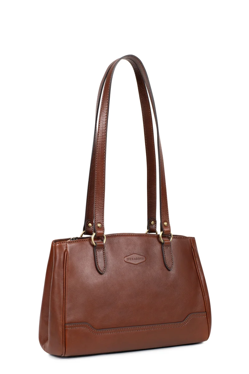Sac porté épaule 2 anses - Cuir