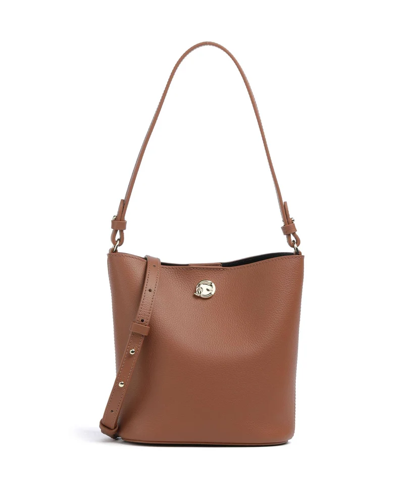 Coccinelle Nikla Bucket Handtasche cognac/noir