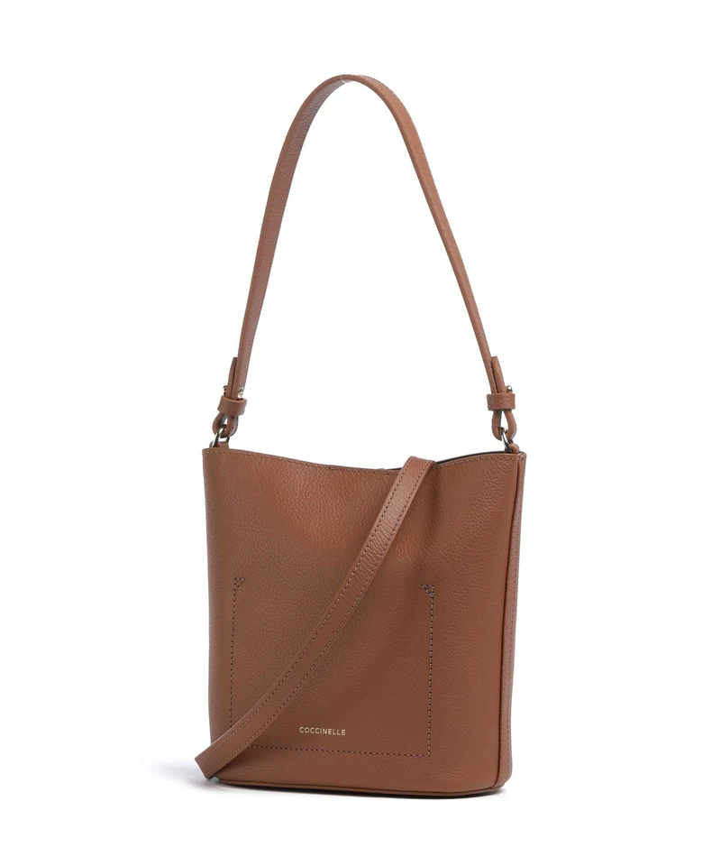 Coccinelle Nikla Bucket Handtasche cognac/noir