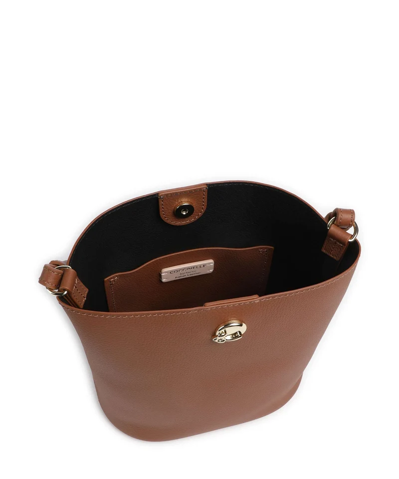 Coccinelle Nikla Bucket Handtasche cognac/noir