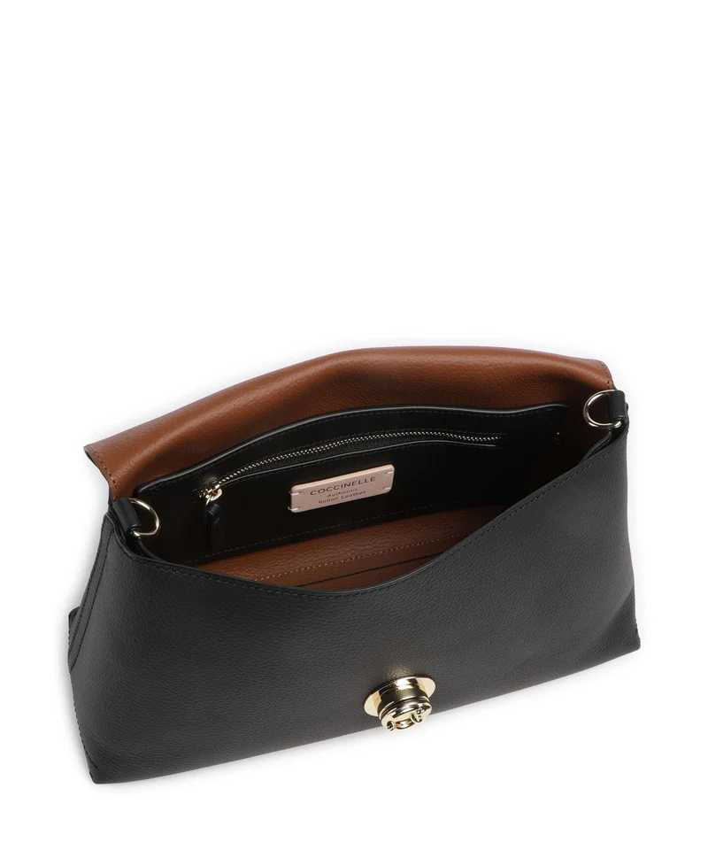 Coccinelle Nikla Schultertasche noir/cognac