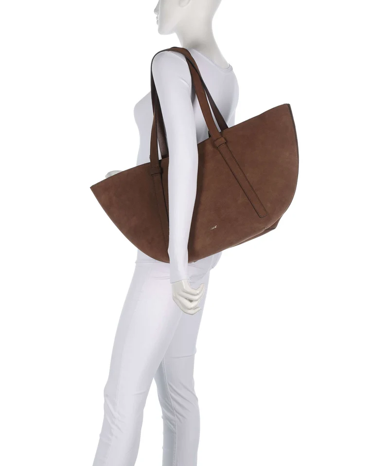 Abro Suede Cosmo Large Shopper wood