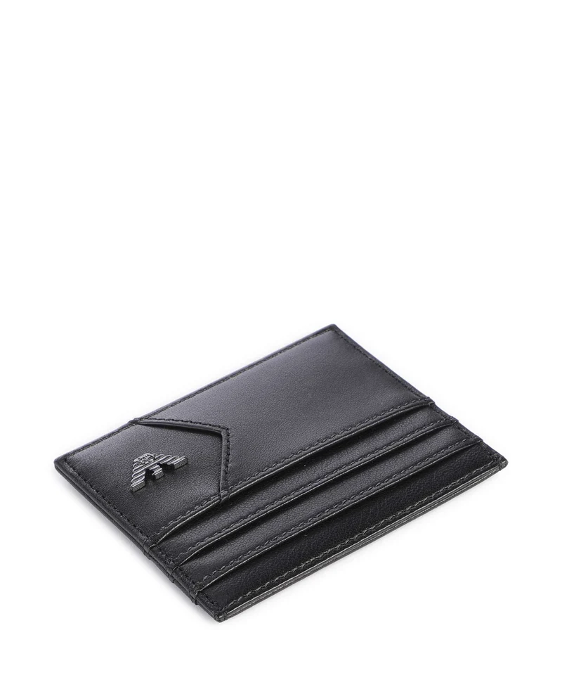 Emporio Armani Premium Nappa Kreditkartenetui black beauty