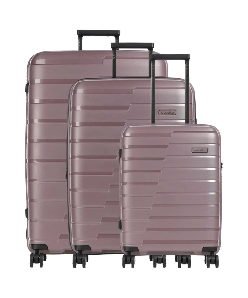 Travelite Air Base 4-Rollen Trolley Set flieder
