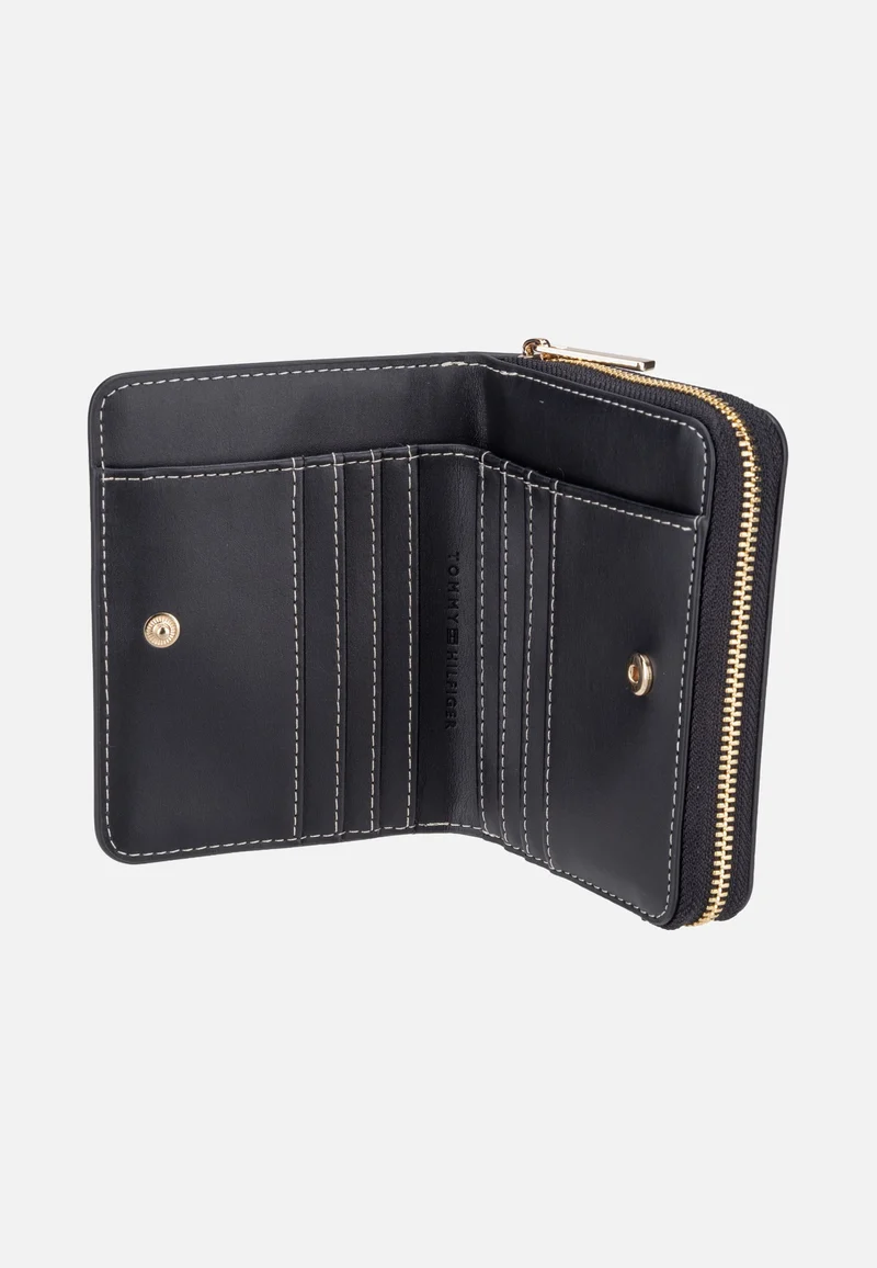 TH Icon Med Za W/Flap Mono Print Black Mix - Portemonnaie