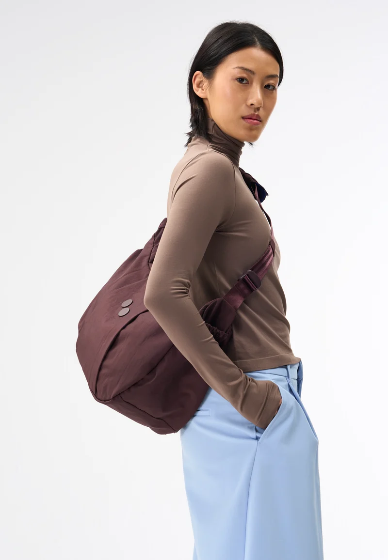 Krumm Large Crinkle Mahagoni - Hobo Bag